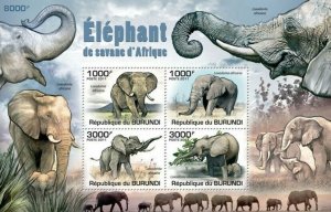 BURUNDI 2011 - Elephants S/S. Official issues.