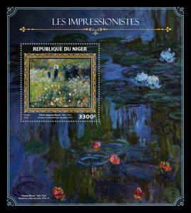 Art Stamps Niger 2016 MNH Paintings Impressionists Pierre-Auguste Renoir 1v S/S