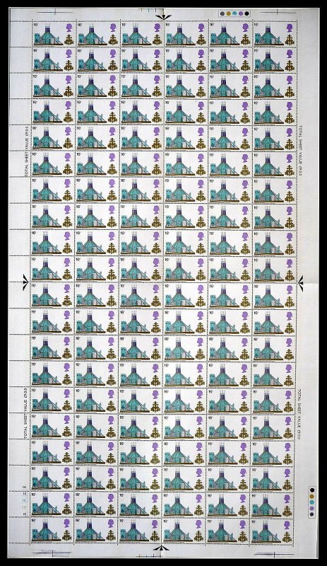 1969 Cathedrals set in FULL SHEETS UNMOUNTED MINT w/  4 x 5d sheets 