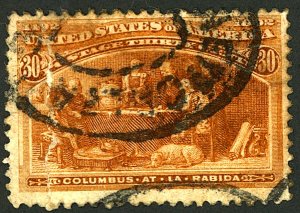 U.S. #239 USED LARGE REPAIRED TEAR