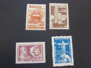 Brazil 1956 Sc 833,859,861,901 set MNH