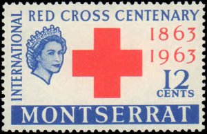Montserrat #151-152, Complete Set(2), 1963, Red Cross, Never Hinged