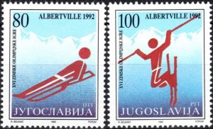 Yugoslavia 1992 MNH Stamps Scott 2129-2130 Sport Olympic Games Skiing