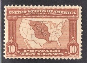 US Stamp#327 10c Red Brown Louisiana Purchase MINT Hinged OG SCV $ $125.00 