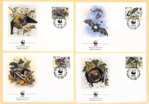 Bulgaria WWF World Wild Fund for Nature FDC stamps bats