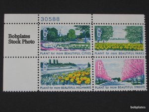 BOBPLATES #1365-8 Beautification Plate Block MNH  ~ See Details for #s/Pos