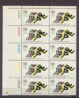 #1462 Summer  Olympics Track Plate Block of 10 -MNH