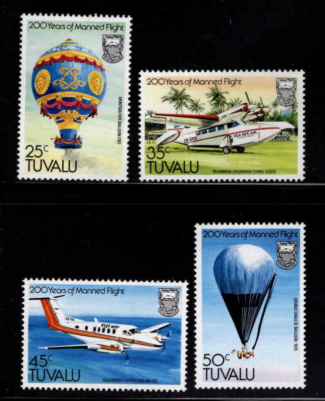 TUVALU Scott 208-211 MNH**  Manned Flight set