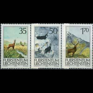 LIECHTENSTEIN 1986 - Scott# 849-51 Fauna Set of 3 NH