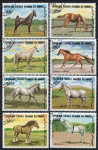 Thematic stamps COMORO IS 1983 HORSES 8v used