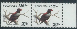 78562  - TANZANIA - Postal History - STAMP: Michel # 4012  pair MNH - BIRDS