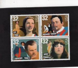 3154-3157 Opera Singers, blk/4 MNH