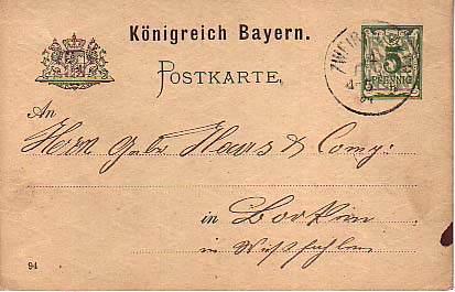 Germany Bavaria, Government Postal Card