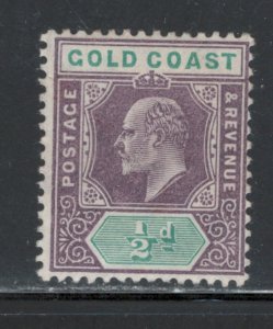 Gold Coast 1907 King Edward VII 1/2p Scott # 49 MH