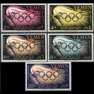 YEMEN 1960 - Scott# 98-102 Olympics Set of 5 LH