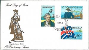 26143 - NORFOLK ISLAND - Postal History - FDC COVER 1978 - CAPTAIN COOK Boats-