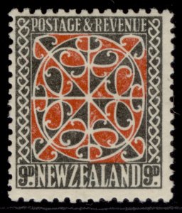 NEW ZEALAND GVI SG587b, 9d red & grey-black, M MINT. Cat £65. PERF 14 X 14½