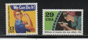 ROSIE THE RIVETER *  U.S. Postage Stamps SET OF 2 MNH