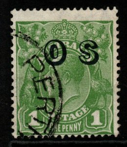 AUSTRALIA SGO129 1932 1d GREEN p13½x12½ USED