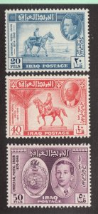 1949 IRAQ United Postal Union - Sc #130 / 131 / 132 - F/VF- MH cv$16.50