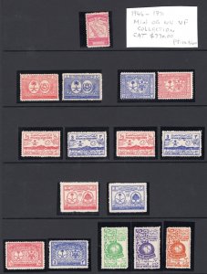 MOMEN: SAUDI ARABIA 1946-1971 COLLECTION ON 8 PAGES MINT OG NH LOT #65608*