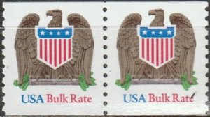 2604 MNH pair USA Bulk Rate, low-gloss gum