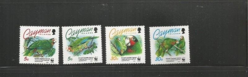 CAYMAN ISLANDS 1993 BIRDS SCOTT 668-71 MNH SCV $9