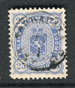 FINLAND; 1885 classic Numeral new colour issue used Shade of 25p.