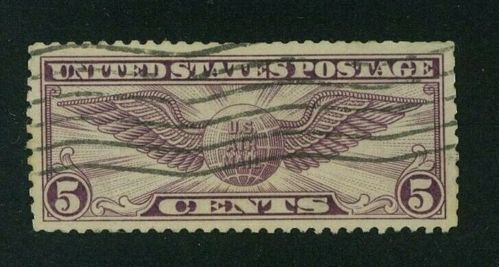 US 1930 5c violet Air Mail, Scott C12 used, Value = 50c