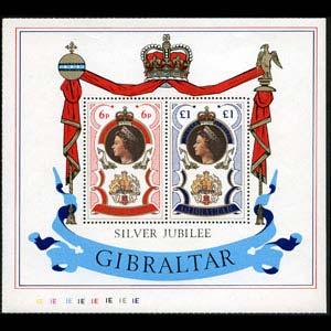 GIBRALTAR 1977 - Scott# 339a S/S QEII Reign NH