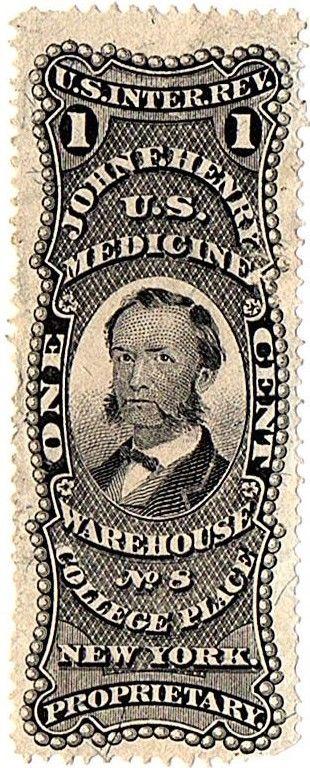 John F. Henry U.S.A. Internal Revenue 1c RS114b Private Die, Proprietary, Black