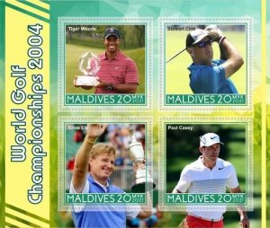 Stamps. Sports Golf  2021 year 1+1 sheets perforated Maldivies