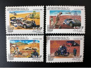 Senegal 1998 / 1999 Mi. 1596 - 1599 21st Rallye Paris-Dakar Motocross Car Car-