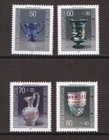 Germany  Berlin   #9NB238-9NB241   MNH  1986  glassware