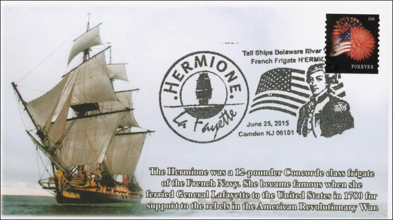 2015, Hermione, French Frigate, Delaware River Tall Ships, Camden NJ, 15-180