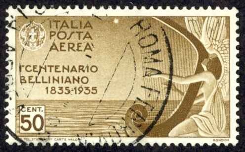 Italy Sc# C80 Used (b) 1935 50c Muse Playing Harp