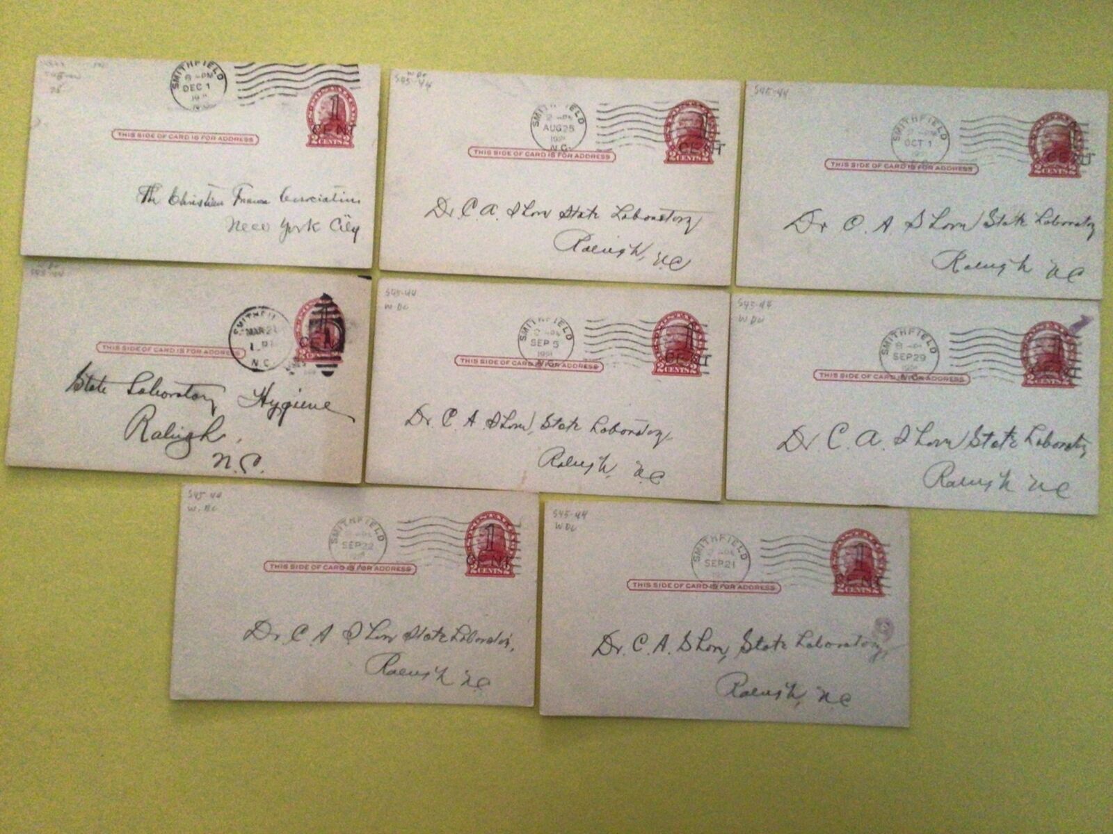 United States Smithfield 1921eight used postcards Ref 66742 | United  States, Stamp / HipStamp