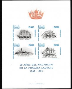 Chile # 472a, Sailing Ships, Souvenir Cards, Mint NH
