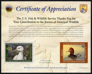 UNITED STATES  2006 DUCK APPRECIATION SOUVENIR CARD MINT NH