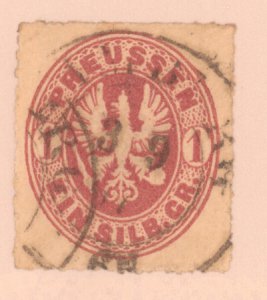 German States- Prussia, Scott #17, Used