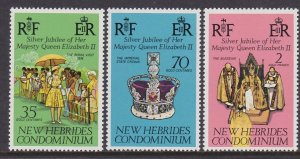 New Hebrides British 1977 Sc#214/216 SILVER JUBILEE Set (3) MNH