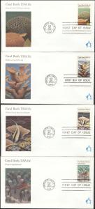 #1827-30 Coral Reefs Andrews FDC Set