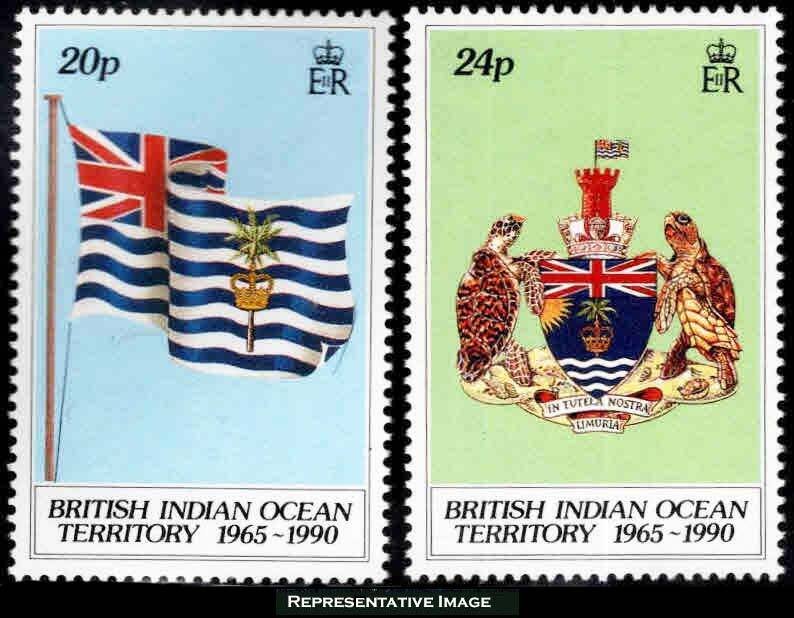 British Indian Ocean Territory Scott 108-109 Mint never hinged.