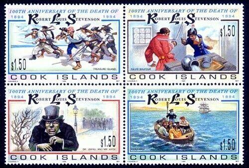 HERRICKSTAMP COOK ISLANDS Sc.# 1194 Robert Louis Stevenson