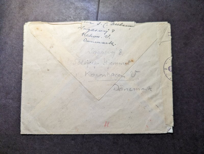 1943 Censored Denmark Cover Copenhagen to Wennigerod Freiburg Germany