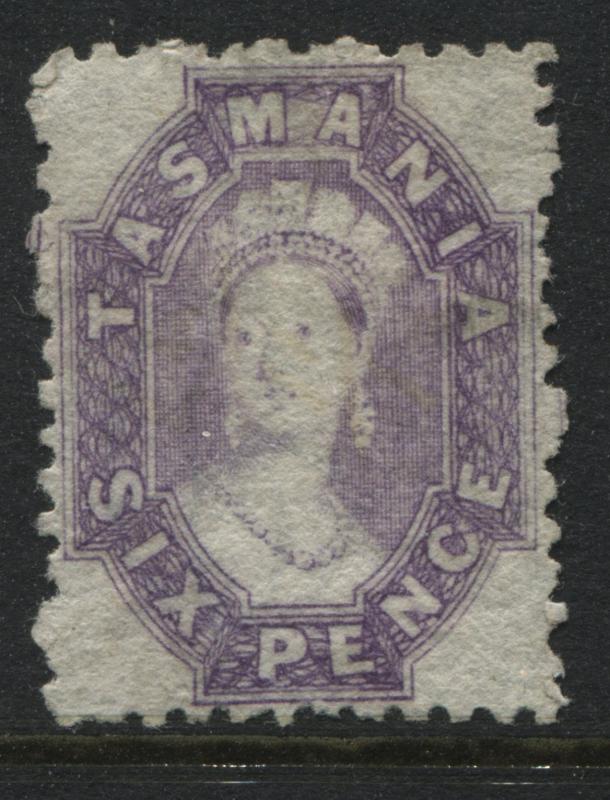 Tasmania 1864 6d violet unused no gum