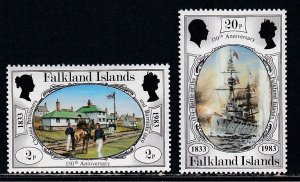 Falkland Islands # 361 & 365, British Occupation Sesquicentennial, Mint NH, 1/3