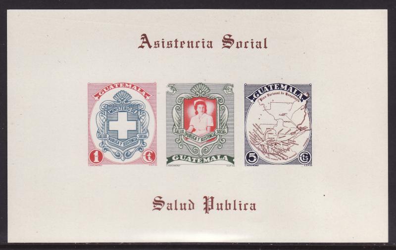 Guatemala #337a s/sheet imperf. F-VF Mint NH ** National Hospitals Fund