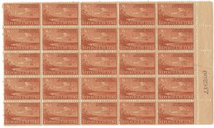 *C40 PLATE # BLOCK OF 25