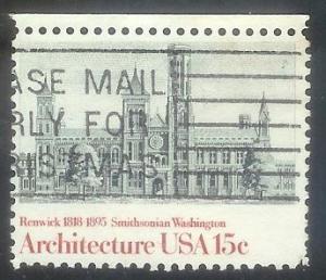 US 1838 15c Smithsonian used